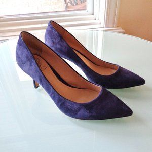 Vince Camuto Blue-Purple Suede Pointed Toe Pumps